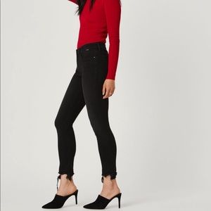 Mavi Black High Rise Skinny Jeans Distressed